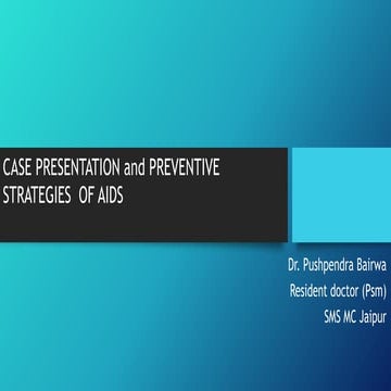 Preventative health for PLHIV: some key issues - Sean Slavin | PPT