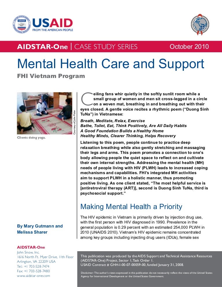 AIDSTAR One Case Study Mental Health Care And Support In Vietnam