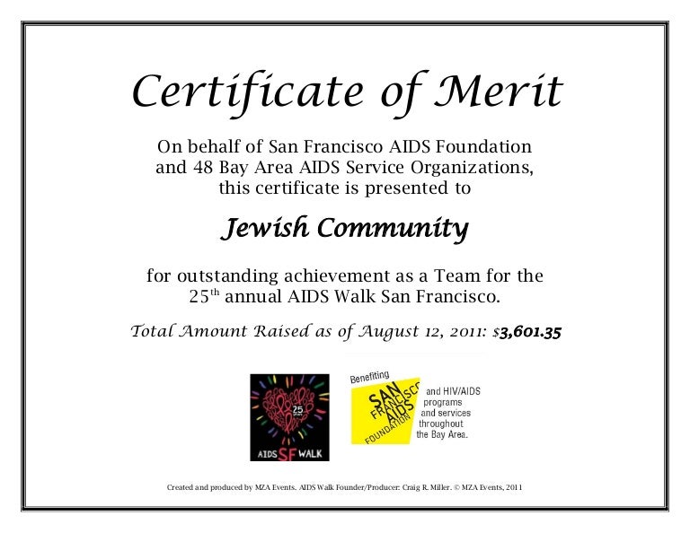 sample certificate of merit