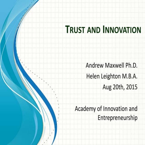 Aie 2015   trust and innovation