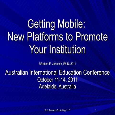 Going Mobile: New Platforms to Promote Your Institution