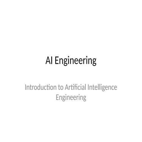 Role of Artificial Intelligence(AI) in Mechanical Engineering | PPTX