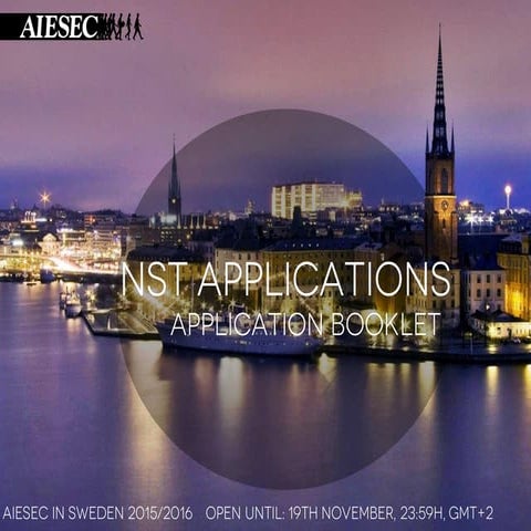 AIESEC in Sweden NST 15.16 application booklet