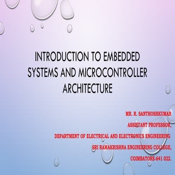 AIETIntroduction to Embedded SYSTEMS and Microcontroller Architecture