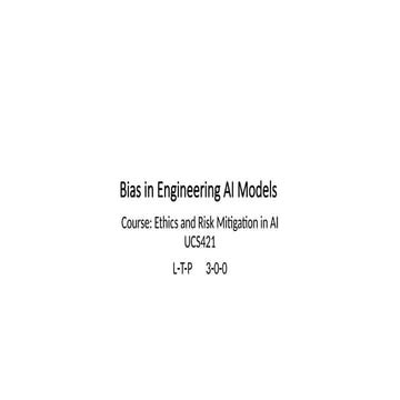 Addressing Bias in AI Engineering: Ethics and Risk Mitigation in AI ...