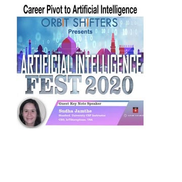 AI Fest India 2020 Sudha Jamthe keynote Career Pivot to AI