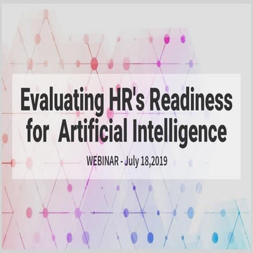 Webinar: Evaluating HR's Readiness for Artificial Intelligence