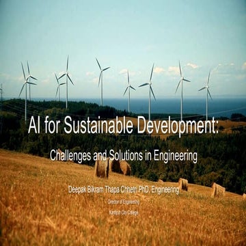 AI for Sustainable Development Challenges and Solutions in Engineering