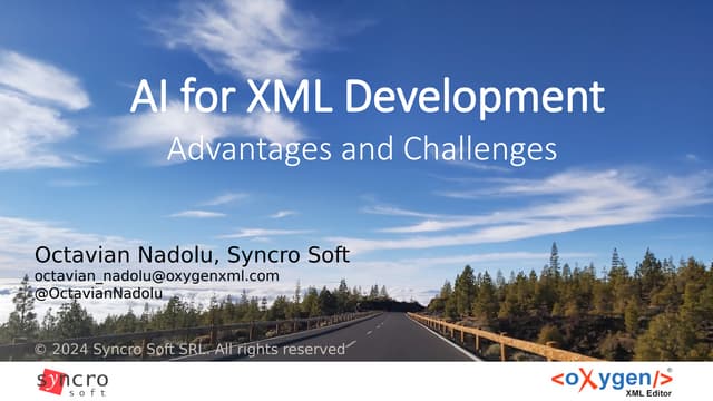 Artificial Intelligence for XMLDevelopment