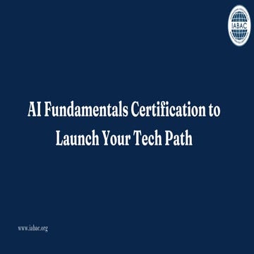 AI Fundamentals Certification to Launch Your Tech Path | IABAC