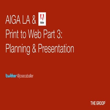 Moving From Print to Web: Interaction Design, Planning and Presentation