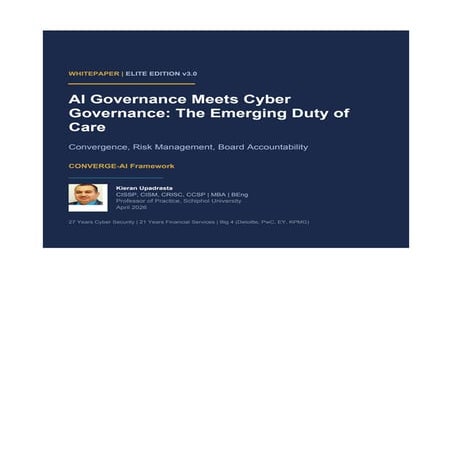 AI Governance and Cybersecurity Convergence: Risk Management and Board ...