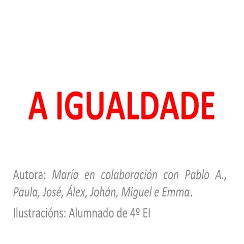 A igualdade