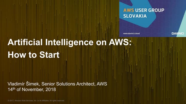 Artificial Intelligence (Machine Learning) on AWS: How to Start