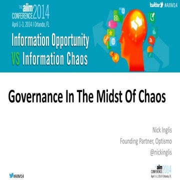Governance In The Midst Of Chaos (#AIIM14)