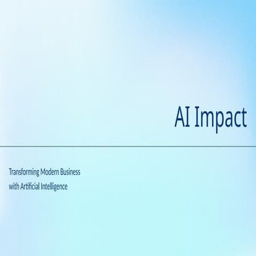 AI Impact on business world, it's pros and cons pptx