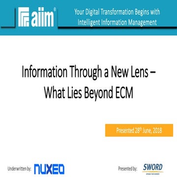 Webinar: Information Through a New Lens - What Lies Beyond ECM