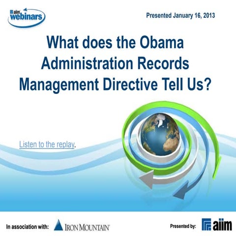 What does the Obama Administration Records Management Directive Tell Us?