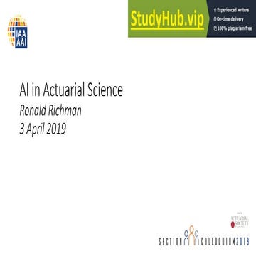 AI In Actuarial Science