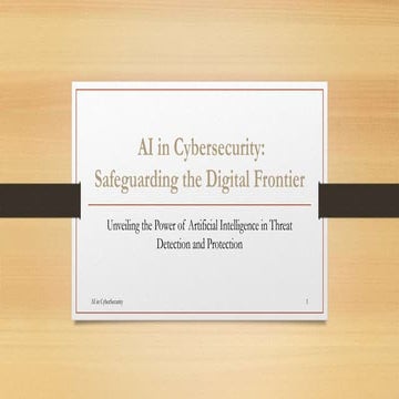 Artificial Intelligence in Cybersecurity