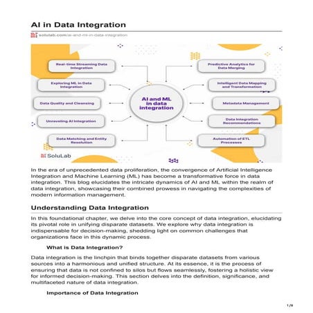 AI and ML  in Data Integration - SoluLab
