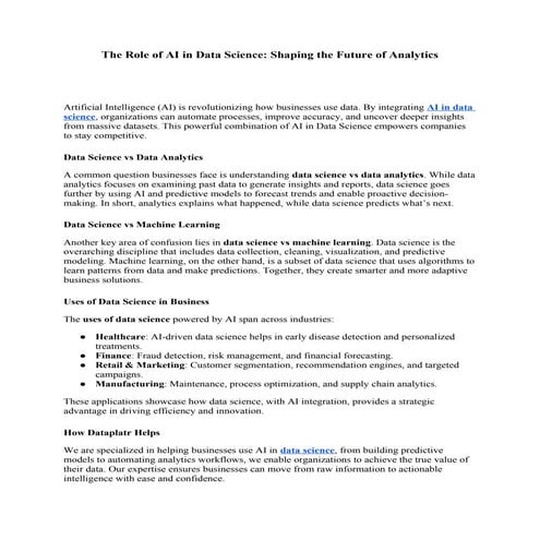 AI in Data Science_ Transforming the Future of Analytics.docx