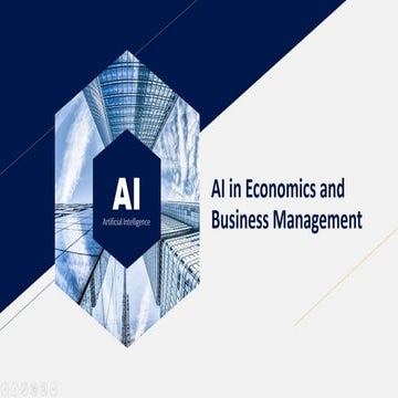 AI in economics and business management.