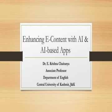 AI in ELT PPT by Dr Krishna Chaitanya Associate Professor CUKashmir.pptx