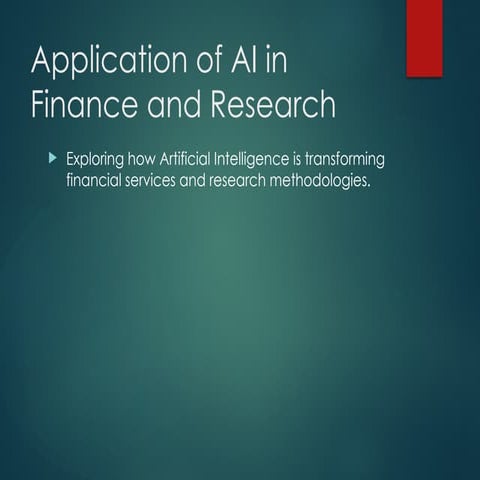 use of ai in finance and reseach.............................