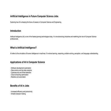 Artificial Intelligence: Shaping the Future | PDF