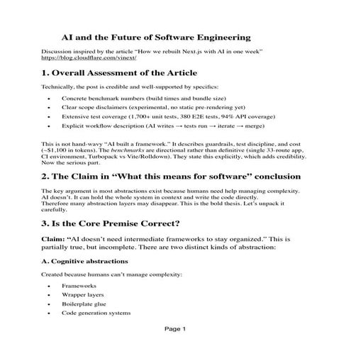 AI's Impact on Future Software Engineering | PDF