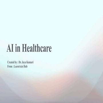 AI in healthcare - Role of AI in different departments of hospital | PDF