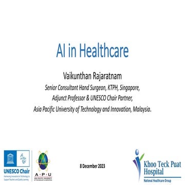 AI in Healthcare Workshop Universiti Malaysia Sabah.