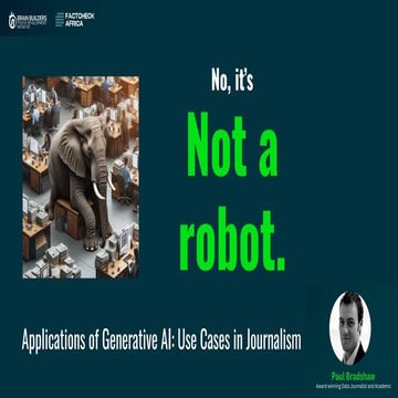Applications of generative AI: use cases in journalism