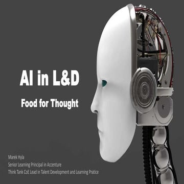 Ai in Learning and Development - Food for Thought