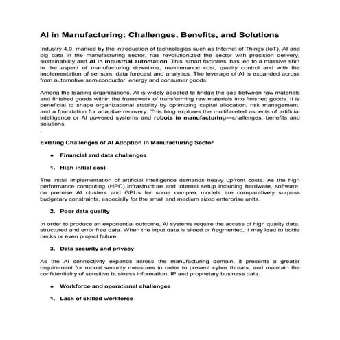 AI in Manufacturing_ Challenges, Benefits, and Solutions.pdf