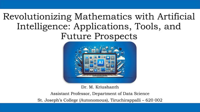 AI in Mathematics to Solve the Problems using AI Tools