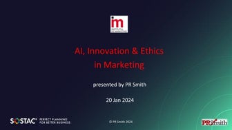 AI, Innovation & Ethics in Marketing  by PR Smith, founder of SOSTAC® Plans  ...
