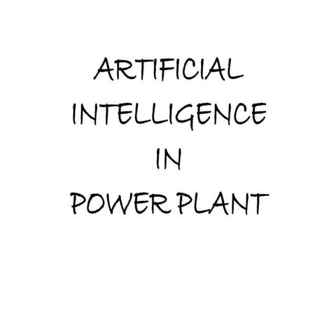 Ai in power plant
