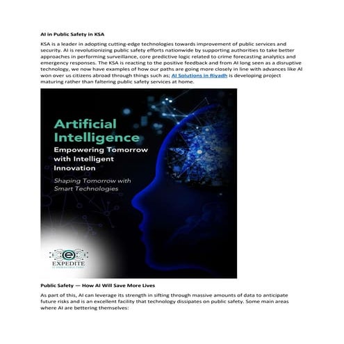 How is AI used in public safety in the KSA?