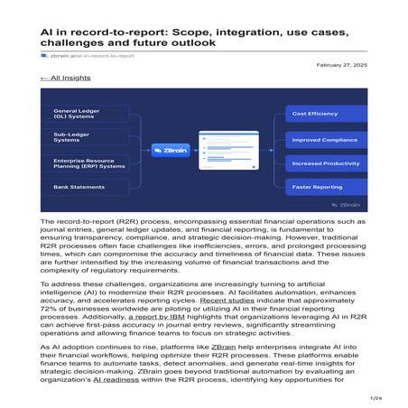 AI in record-to-report Scope integration use cases challenges and future outl...