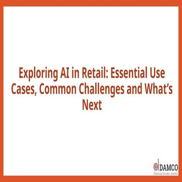 AI in Retail - Boosting Customer Experience and Efficiency | PPTX