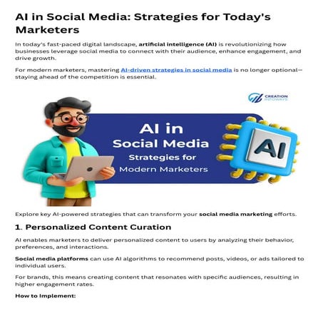 Guide to Using AI for Social Media Posts - Skillfloor | PDF