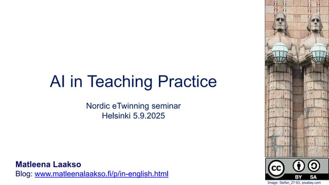 AI in Teaching Practice. Nordic eTwinning seminar 5.9.25