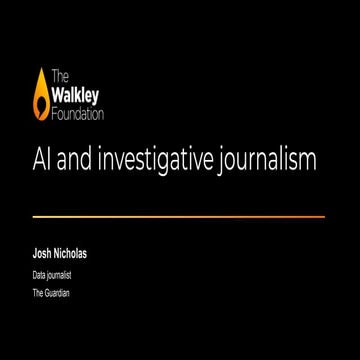 Webinar 3 - AI & Investigative Journalism - Training Slidedeck