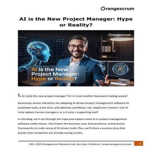 AI is the New Project Manager Hype or Reality?
