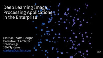 Deep Learning Image Processing Applications in the Enterprise
