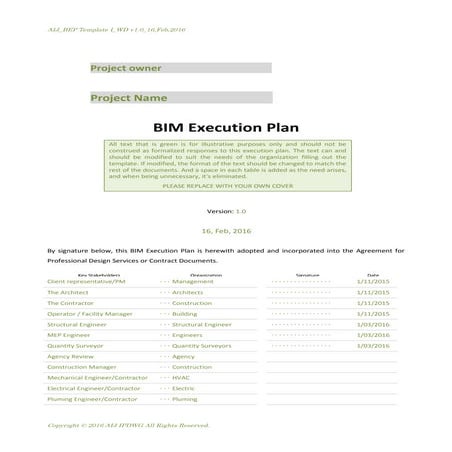 BIM DAY 2016-BIM Execution Plan(English Edition)