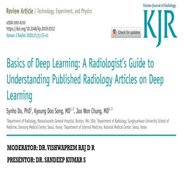 Deep Learning and AI Applications in Medical Imaging and Radiology | PPTX