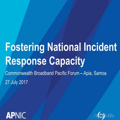 Fostering National Incident Response Capacity